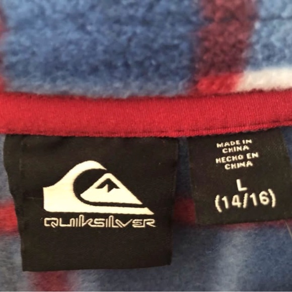 Quiksilver Plaid Flannel Shirt NWT Youth Size 14/16 - Picture 3 of 6
